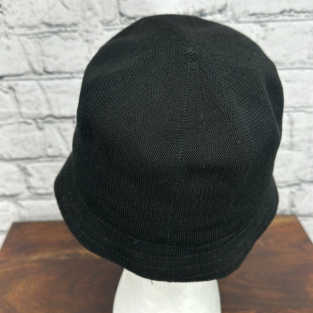KANGOL Vintage Tropic Bin Bucket Knit Hat Short Brim SMALL Black VGC! - Picture 4 of 8
